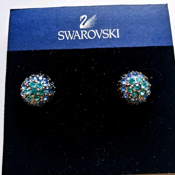 Blue Swarovski Earrings -New in Box - Picture 4 of 5